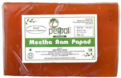 Peppal Sweet Mango Treat Meetha, Khatta Aam Papad Sour Candy Strip