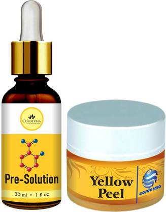 COSDERMA Inno Yellow peel Cream + Yellow Peel solution Peel Off Dry Dull Skin & Get New Glowing Skin