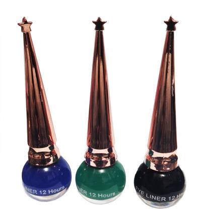 Bigwig MATT EYELINERS PACK OF 3 ( BLUE,DARK GREEN,BLACK) 3ML 3 ml