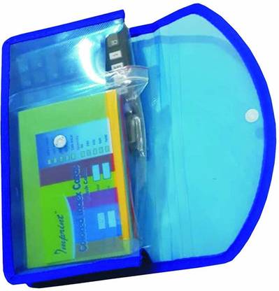 futureX plastic File Folder-Flexi Button Bag Cheque Book Holder/Document Holder/Passbook Holder