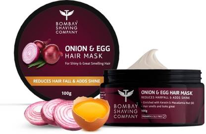 BOMBAY SHAVING COMPANY Onion & Egg Hair Mask For Men & Women | Repair damage, reduce hairfall & dandruff control | Made in India