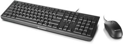 Lenovo KM4802 Wired USB Standard Laptop Keyboard Compatible with Desktop, Laptop, Mac