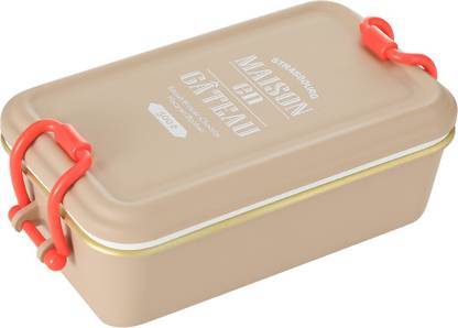 MINISO Vintage Series Bento Box 500ml Lunch Box for School,Office (Light Brown) 1 Containers Lunch Box