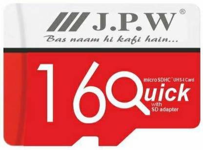 JPW JW-16GBCARD 16GB 16 GB MicroSD Card Class 4 80 MB/s  Memory Card Compatible with Mobile