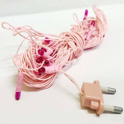 MBALE 37 LEDs 3.56 m Pink Steady Bulb Rice Lights