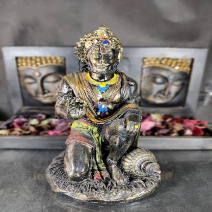 Kunti Craft Handcrafted Lord Hanuman Statue | Lord Hanuman Idol | Hanuman Murti | Hanuman Ji Murti | Bajrangbali Murti | Bajrangbali photo | Balaji Statue | Balaji | Balaji idol for Car Dashboard | Hanuman Idol | hanuman idol for Car Dashboard | Hanuman Asthadhatu Murti | Lord Hanuman Idol | Lord Hanuman Idol for Car Dashboard | Lord Hanuman Statue | Lord Hanuman Car Dahboard | Hanuman Ji Murti | Hanuman Ji Idol | Hanuman Ji Ki Murti in Showpieces & Figurines Decorative Showpiece  -  18 cm