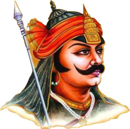 Sahaj Décor 61 cm Maharana Pratap Self Adhesive Sticker