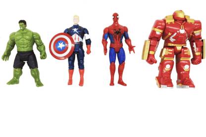 Little Joy Amazing Super Power Action Heroes Figures Toy with Flexible Body Parts for Kids Pack of 4