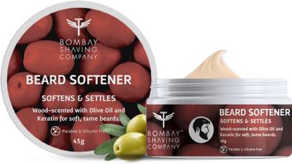 BOMBAY SHAVING COMPANY Beard Softener Balm with Olive, Shea Butter & Keratin for Smooth & Soft Beard | Made in India