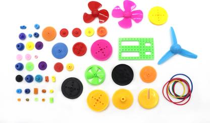 Electronic Spices 55Pcs Plastic DIY Robot Gear Kit Gearbox Motor Gear Set for DIY Car Robot Electronic Components Electronic Hobby Kit