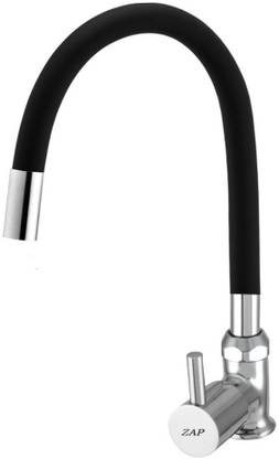 ZAP Brass Swan Neck With Flexible Swivel Silicon Spout/ Chrome Finish Kitchen Faucet Pluto Sink Tap Faucet