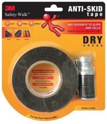 3M Safety-Walk Anti-Skid Tape for Dry Area 2.5cm x 3.6Mtr (Black) 3.6 m Anti Slip Tape