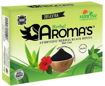 herbal aromas Herbal Aroma’s Ayurvedic Herbal Black Henna Hair Care pack of 2