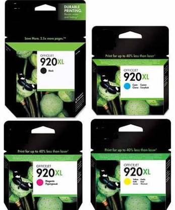 MHP Cartridges HP 920XL Ink Cartridge Pack Of 4 HP Officejet 6500 Printer series Black + Tri Color Combo Pack Ink Cartridge