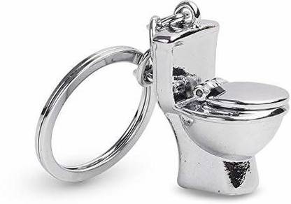 RainSound Toilet Pot Commode Metal Funny Key Chain