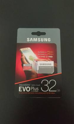 SAMSUNG MB-MC32GB EVO Plus 32 GB MicroSDHC Class 10 95 MB/s  Memory Card Compatible with Gaming Console, Computer, Camera, Tablet, Mobile