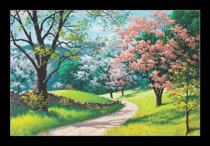 Gag Modern Art Nature Seen UV Digital Re-Print Wall Painting Digital Reprint 14 inch x 20 inch Painting