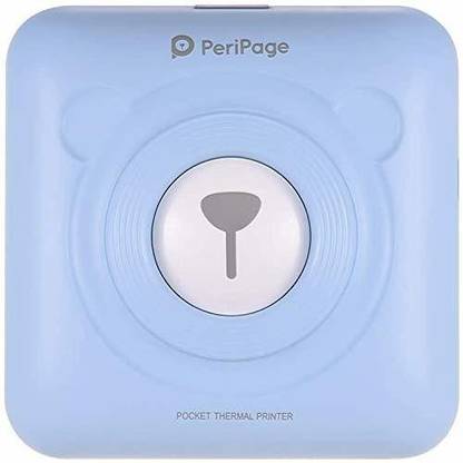 Peri Page Portable Printer, Photo Printer for Mobile Phone - Mini Pocket Printer on Android iOS Windows - Receipt Thermal Printer for Home Office Students Scrapbook(Blue) Photo Printer
