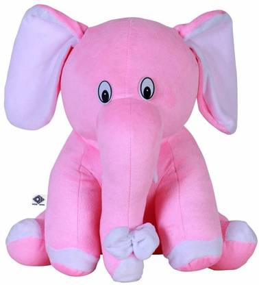 OZEE Elephant Soft Toy for Kids, Children & Girls Playing Teddy Bear in Size of 22.2 cm Long(PINK)  - 22.2 cm