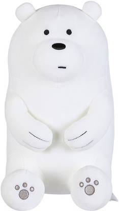 MINISO We Bare Bears-Lovely Sitting Plush Toy, Ice Bear  - 30 cm