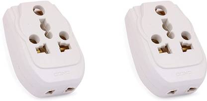 Cona Smyle CONA MP-5050 HUGO 6 TO 16A CONVERTER INTERNATINAOL MULTI PLUG PACK OF 2 3  Socket Extension Boards