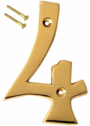 eSplanade Brass Number 4 Sign