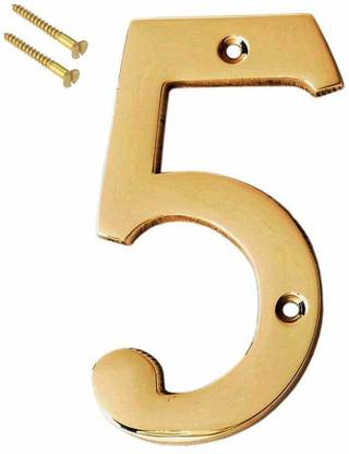 eSplanade Brass Digit 5 Sign Sign