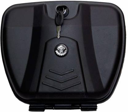 VALPRO PRODUCTS Bike Side Luggage Holder with Lock- Universal Luggage Holder for All Bikes (Black) Luggage Box Black Plastic, Fiber Motorbike Saddlebag
