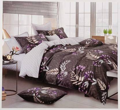 Amanya Cotton Double Flat 200 TC Printed Bedsheet