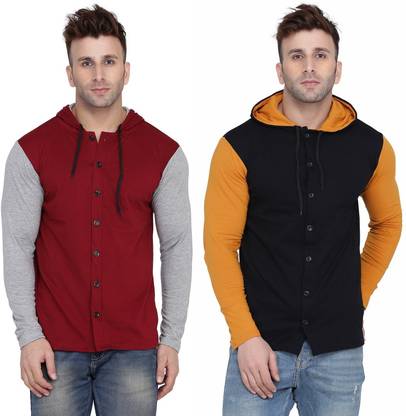 Men Color Block Casual Multicolor Shirt