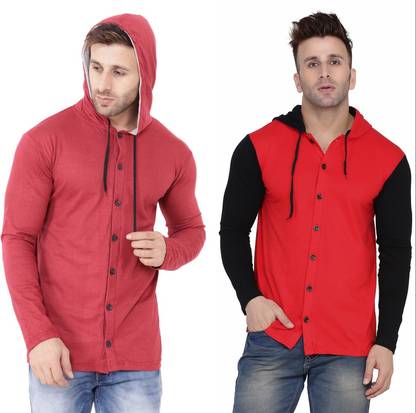 Money Leaf Men Solid Casual Multicolor Shirt