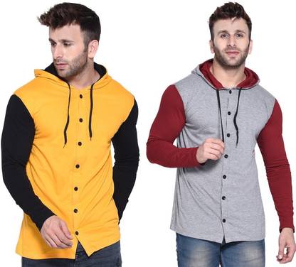 Men Color Block Casual Multicolor Shirt