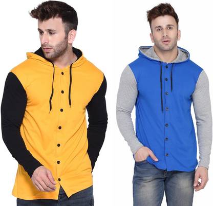 Men Color Block Casual Multicolor Shirt