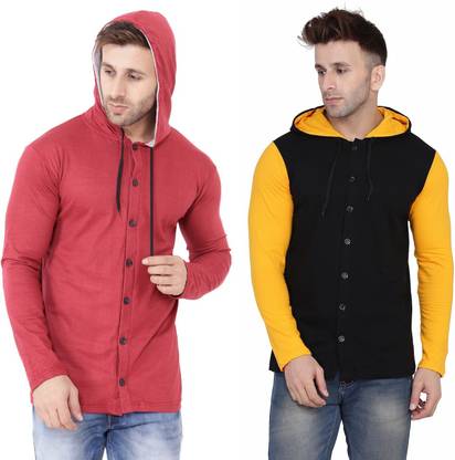 Money Leaf Men Solid Casual Multicolor Shirt