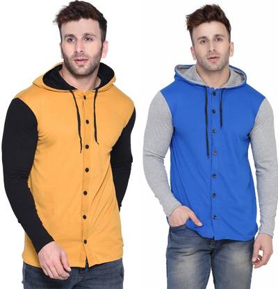 Men Color Block Casual Multicolor Shirt