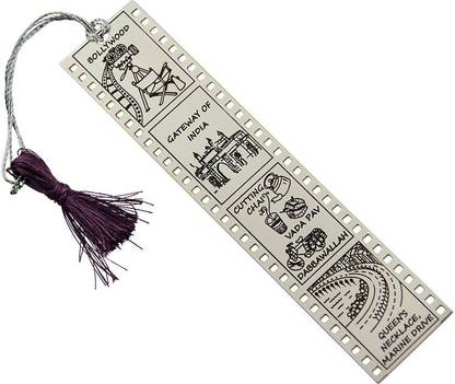 Fourseven Brass Silver Plated Bookmarks | Mumbai Moments Bookmark for Unisex Brass Bookmarks Bookmark