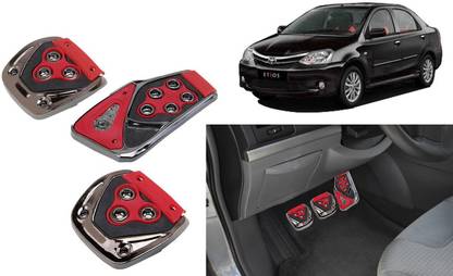 Selifaur R2E27 - 3 Pcs Red Non-Slip Manual Car Pedals kit Pad Covers Set Car Pedal