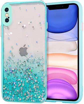 VONZEE Back Cover for iPhone XS Max Glitter Sequin Gradient Case, Bling Glitter Design Transparent Shockproof Case