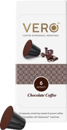VERO Chocolate' Coffee Capsules Pack, Intensity 6 of 12, Nespresso Compatible Coffee Capsules Pods, Each Pack Include 10 Coffee Capsules Pods (1) Instant Coffee