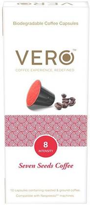 VERO Seven Seeds' Coffee Capsules Pack, Intensity 8 of 12, Nespresso Compatible Coffee Capsules Pods, Each Pack Include 10 Coffee Capsules Pods (1) Instant Coffee