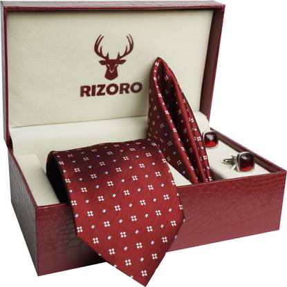 RIZORO Satin Cufflink & Tie Pin Set