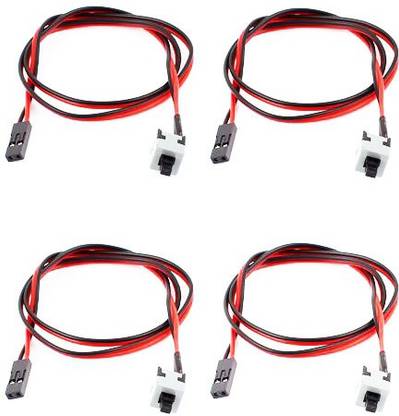 CUDU Power Cord 0.5 m ATX PC Computer Motherboard Power Cable Switch On/Off/Reset Button Computer Cable 50cm Length (pack of 4)