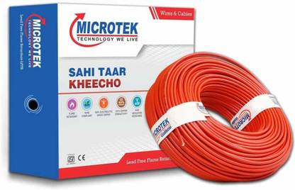 Microtek FR PVC 4 sq/mm Red 90 m Wire