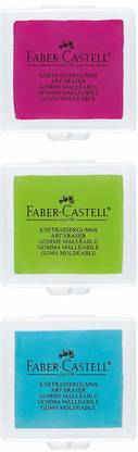 FABER-CASTELL 3 Kneadable Art Erasers Non-Toxic Eraser