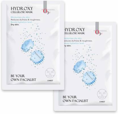 O3+ Facialist Hyaluronic Hydroxy Cellulose Sheet Mask for Moisturizing & Hydrating Dry & Dull Skin
