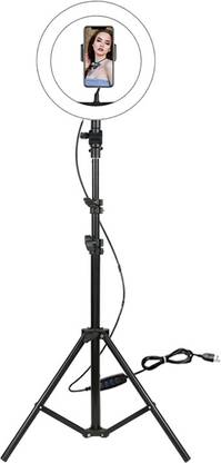 Techsure MJ-33 Ring Light 13 Inch With Tripod Stand Phone Holder 12 RGB Color Ring Flash