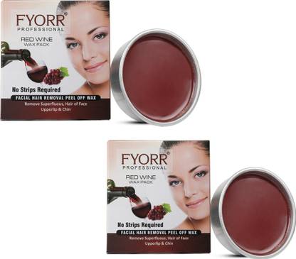 फायर Facial Katori Peel-Off Wax Combo of 2 Red Wine - each वैक्स