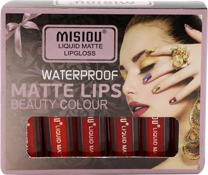 misiou Waterproof Matte & Shiny Rich Color Lipstick Pack Of 12