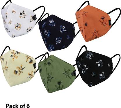 Nea 100% Cotton 3- Layer Protective Fashionable Face Mask (Reusable & Washable) For Men , women , kids ( Printed Multicolour ) PREMIUM COTTON CLOTH FACE MASK Washable, Reusable Cloth Mask With Melt Blown Fabric Layer