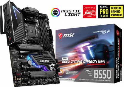 MSI MPG B550 GAMING CARBON WIFI ATX AM4 Gaming AM4Socket ATX AMD B450 Chipset DDR4 Motherboard for Desktop
